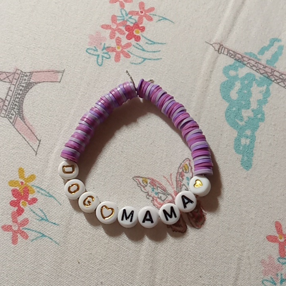Purple Dog mama Bracelet